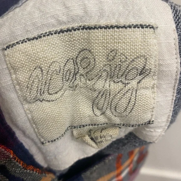 Ace & Jig Pocket Button Back Top in Multi Plaid Small - Picture 3 of 9